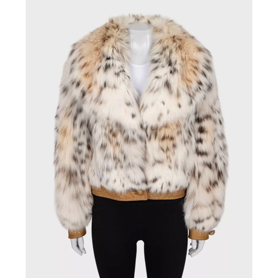 Valentino Cropped Coat with eather Sz.42 Pre-owned