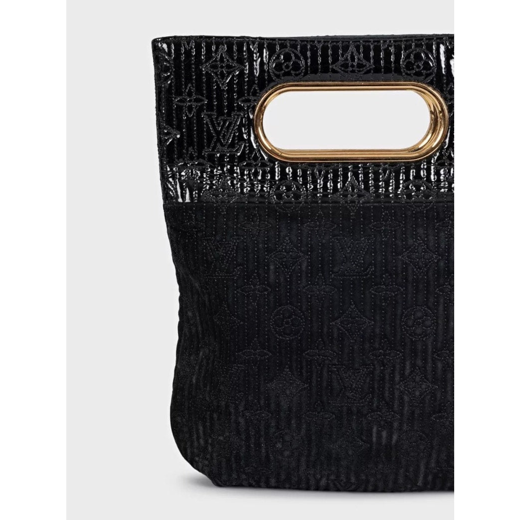Louis Vuitton Motard Afterdark Black Suede Clutch Pre-owned