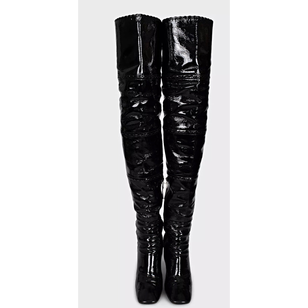 ALAÏA Black Patent Leather Over-the-Knee Boots, EU 38 Pre-owned