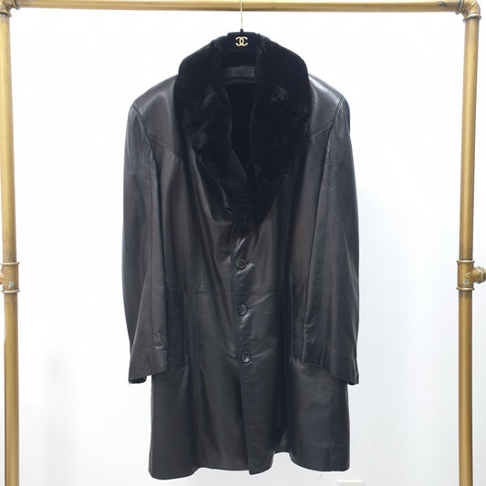 Zilli Shearling-Lined Brown Leather Coat - Size XXL / 64 Pre-owned