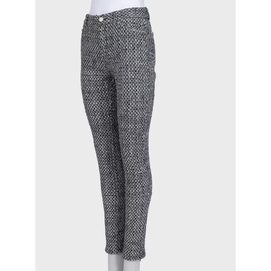 Chanel Black Tapered Trousers with Zipper Cuffs Sz.40 Pre-owned