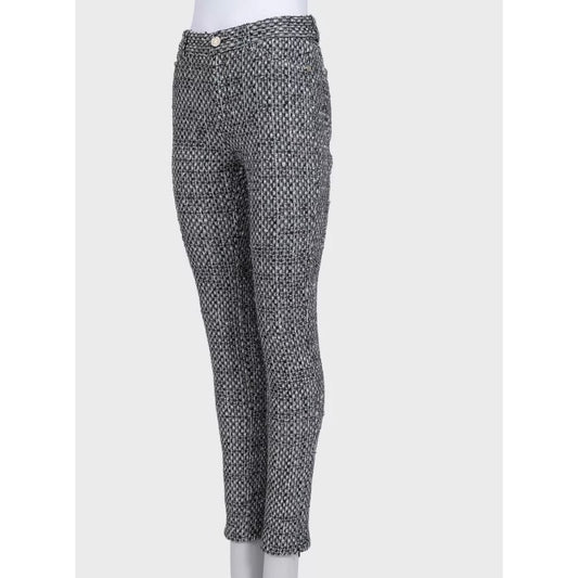 Chanel Black Tapered Trousers with Zipper Cuffs Sz.40 Pre-owned