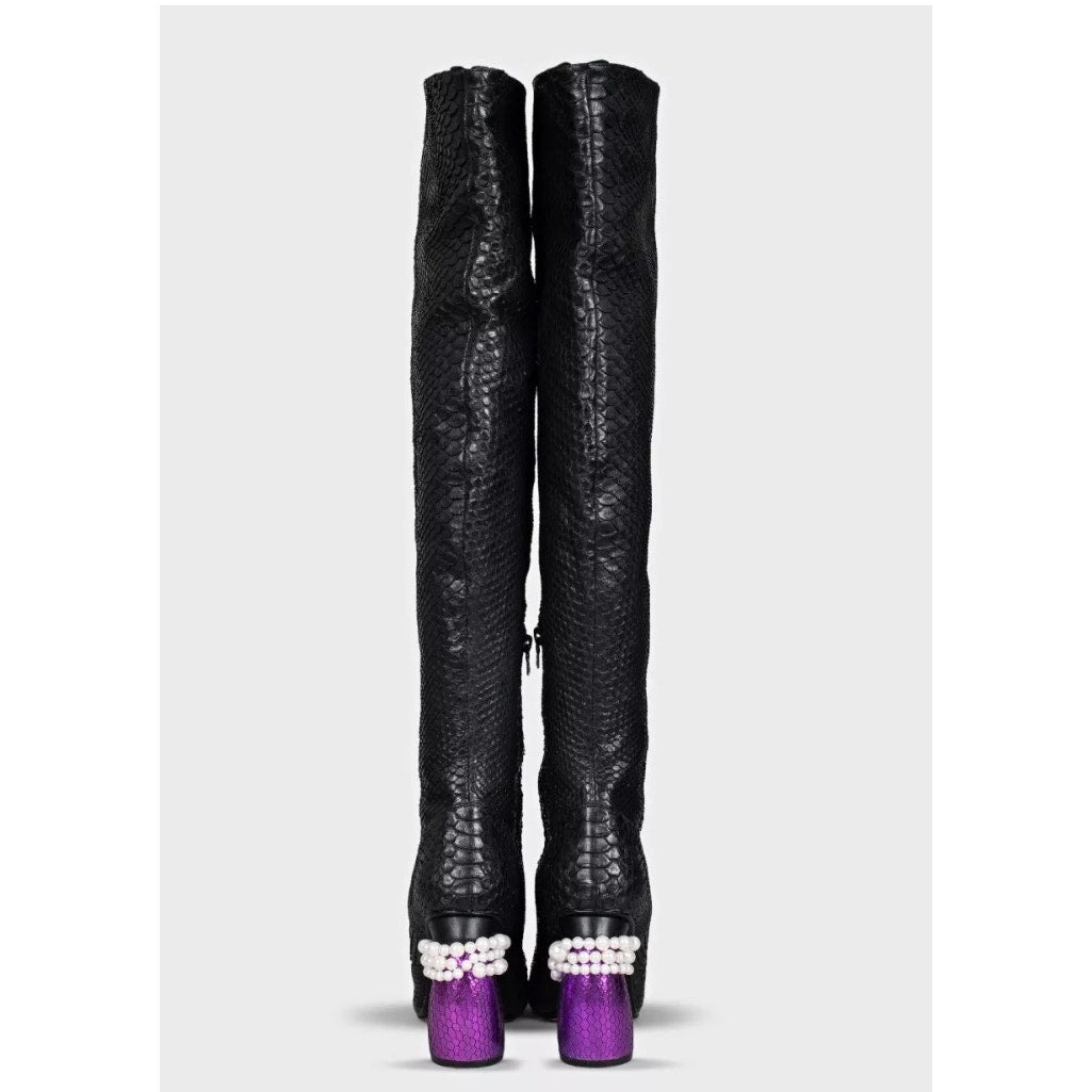 Dries Van NotenLambskin Over Knee Boots - EU 38 Pre-owned