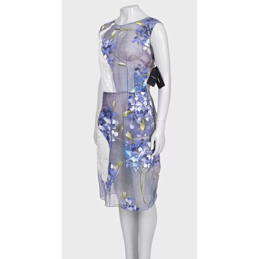 NWT Dolce & Gabbana Sheer Silk Floral Dress Size 44/L pre-owned