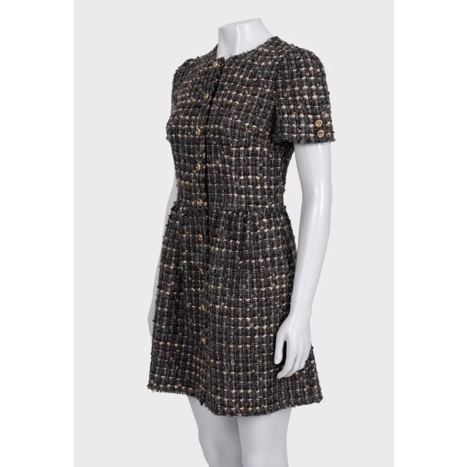 Dolce & Gabbana Gray Tweed Dress - Size40/ S Pre-owned