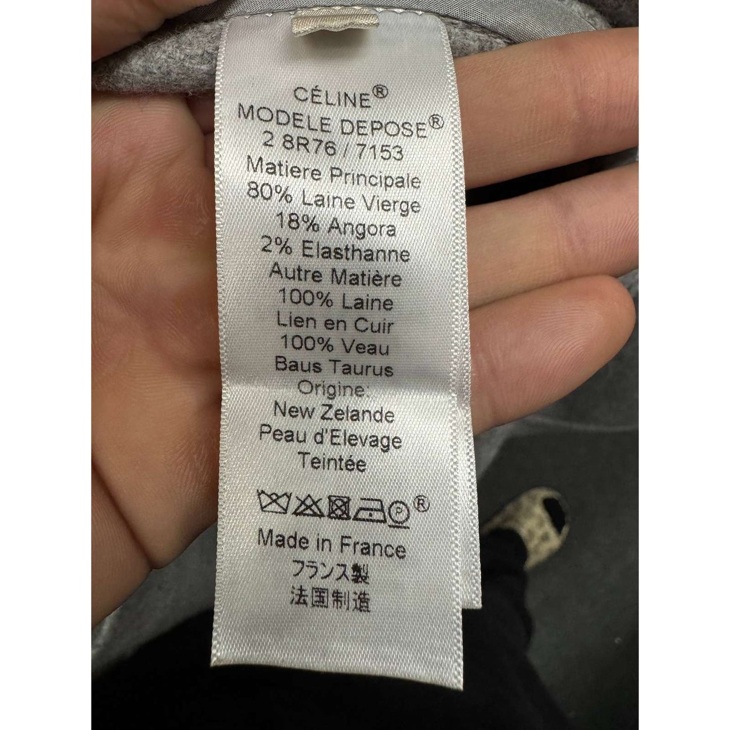 Celine Grey Wool Blend Coat - Size XS (FR 34) Pre-owned