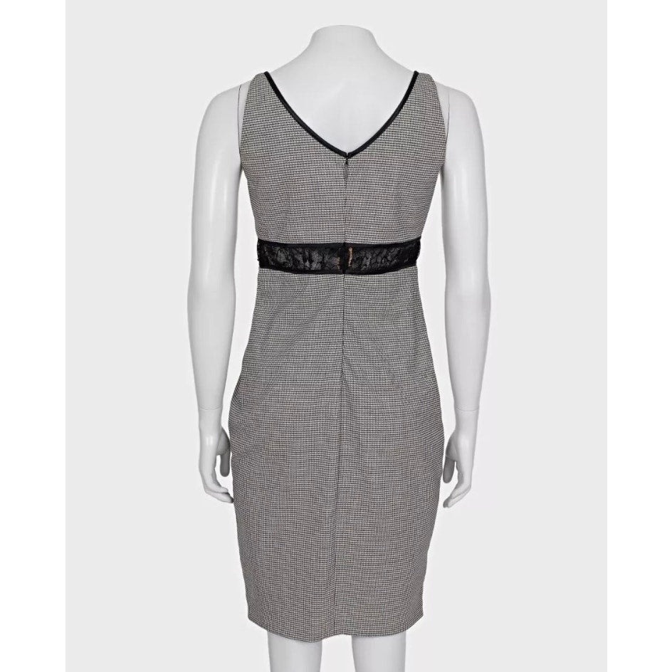 Roberto Cavalli Black & White Lace Wool Blend Dress Size 42/ M Pre-owned