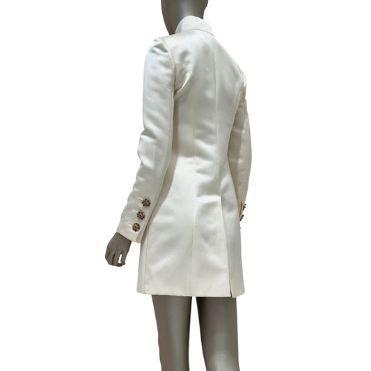 Chanel Beige Silk Coat Jacket - FR36/S