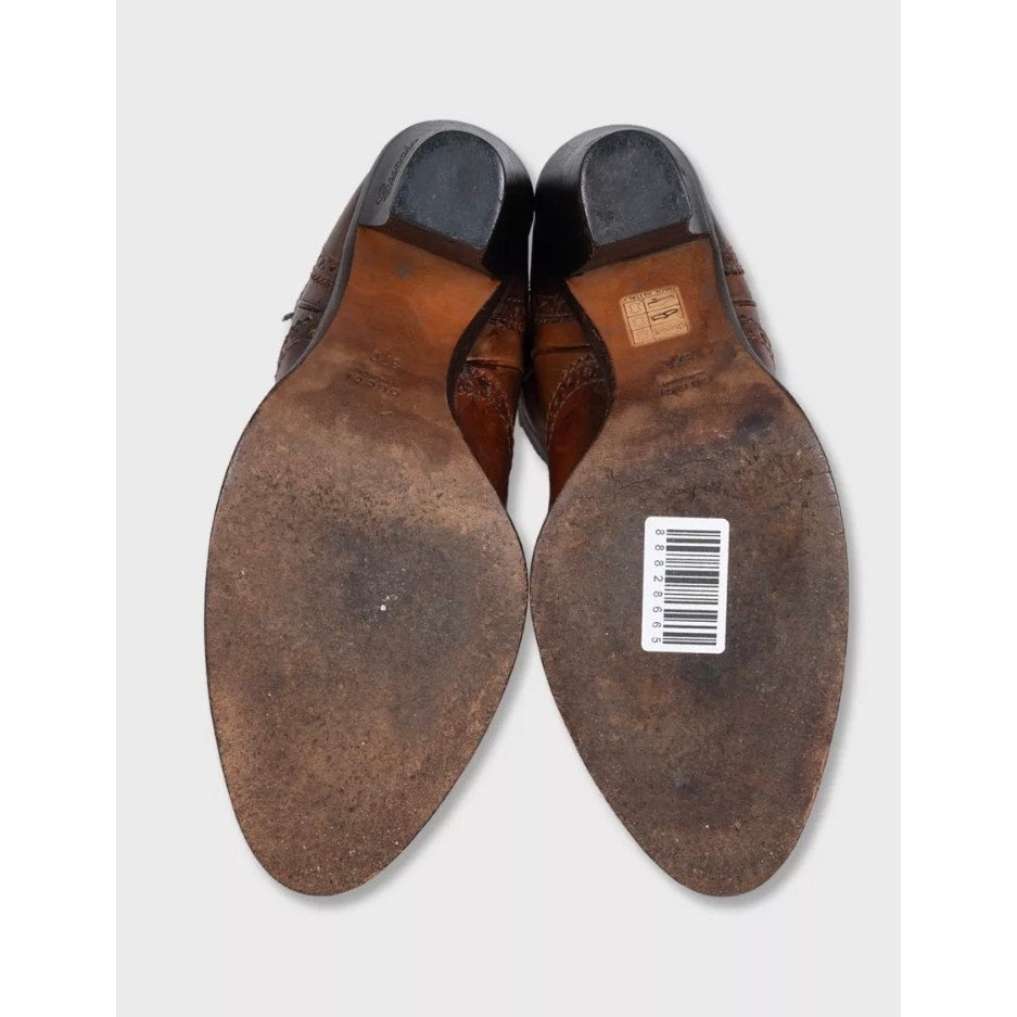 Gucci Brown Leather Logo Boots - EU 37 Pre-owned