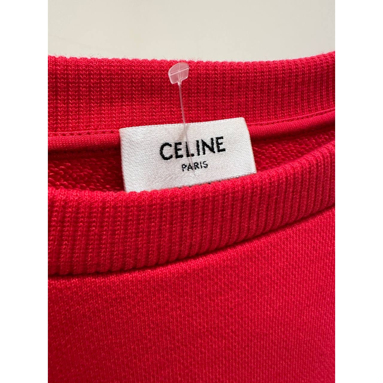 NWOT Celine Cropped Red Cotton T-Shirt  sz.XS Pre-owned