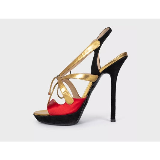 John Galliano Suede & Leather Heels - Size 40 Pre-owned