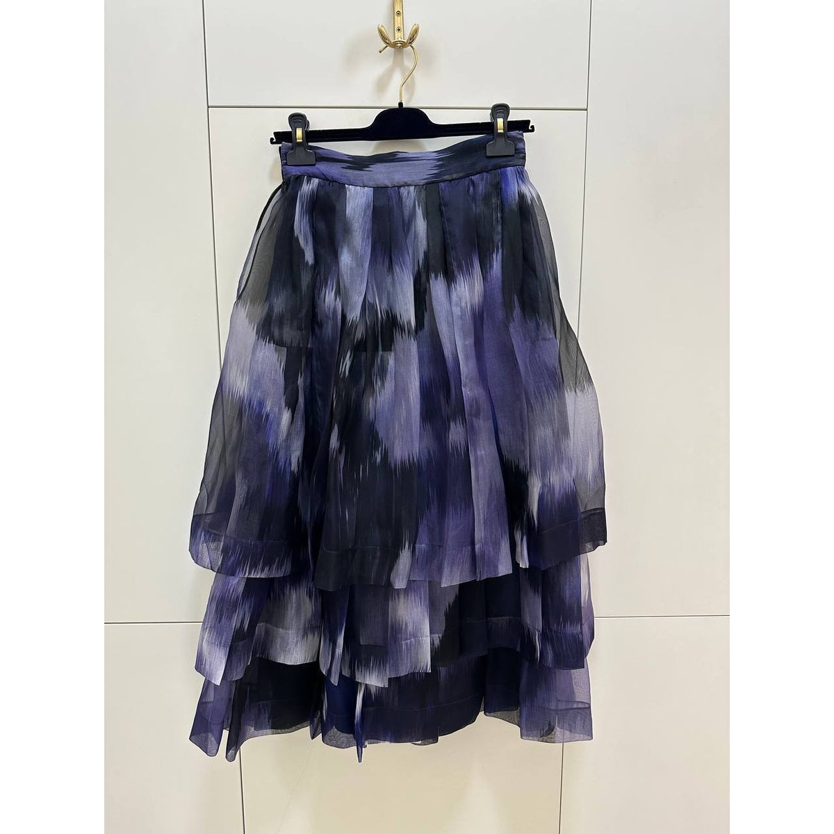 Christian Dior 2005 Silk Chiffon Tiered Skirt Sz.38 Pre-owned