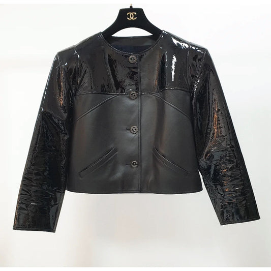 Chanel 2018 Lambskin Biker Jacket  Sz.40 Pre-owned