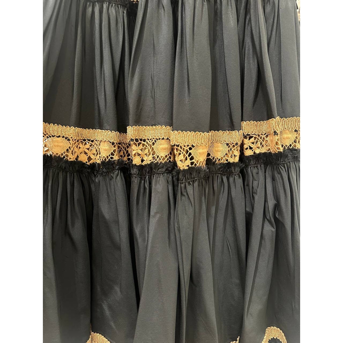 Jean Paul Gaultier Vintage S/S 2006 Runway Black Gold Halterneck Dress Sz.40 Pre-owned