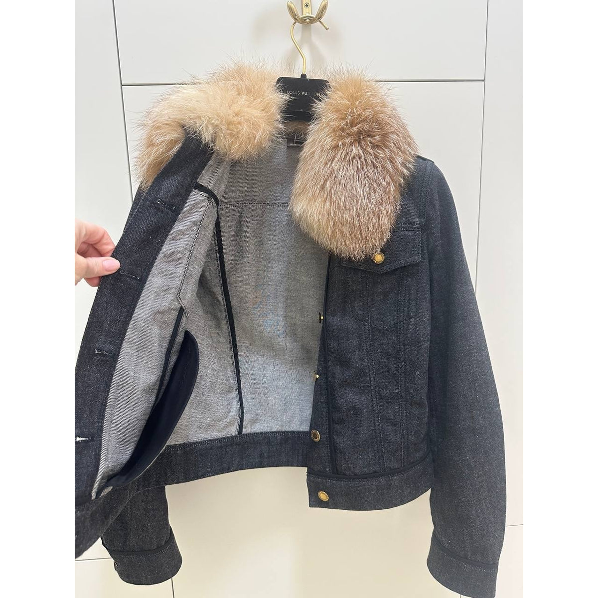 Louis Vuitton Denim Jacket  Gold Buttons Women’s Size 36 Pre-owned