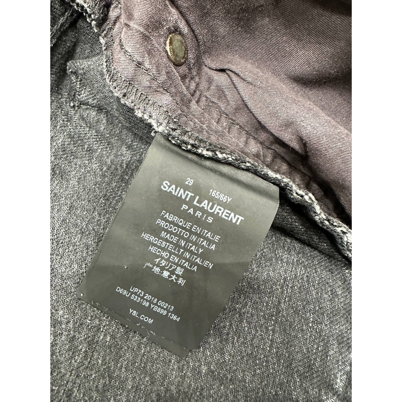 Saint Laurent Paris Black Sequin Skirt - Size 29 Pre-owned