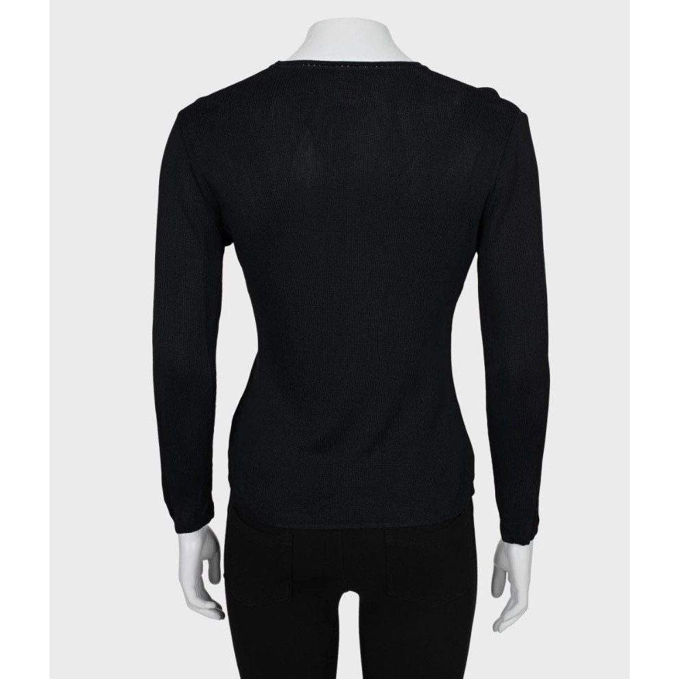 Paco Rabanne Black Viscose Knit Pullover - Sz. 38/ M Pre-owned