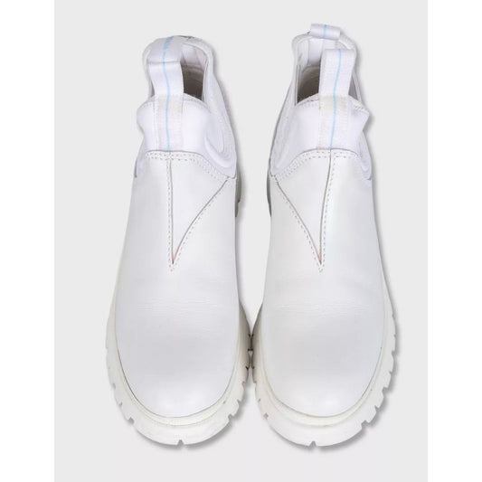 Prada White Leather & Textile Boots - EU 39 Pre-owned