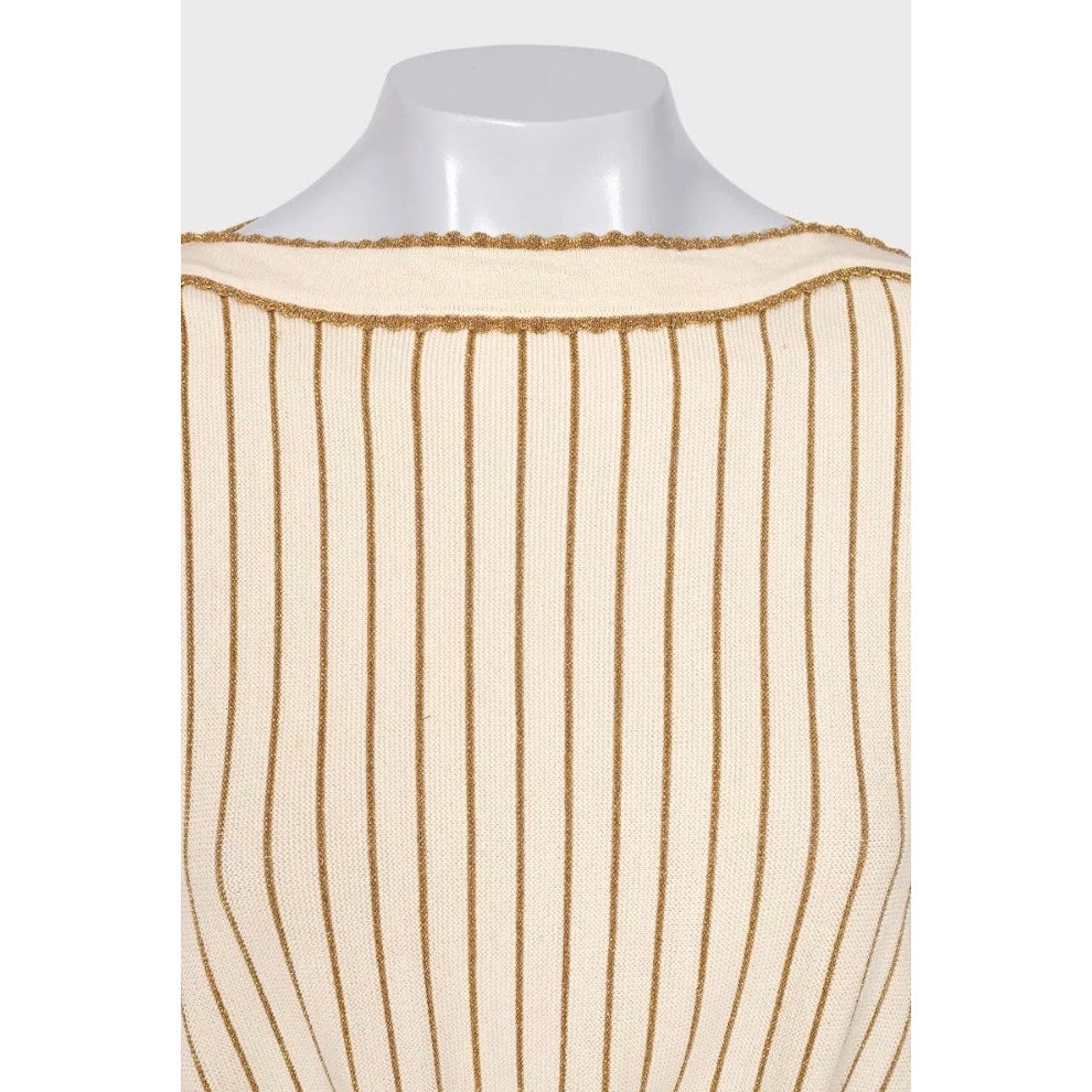 Gucci Gold Stripe Dress Size XS Pre-owned