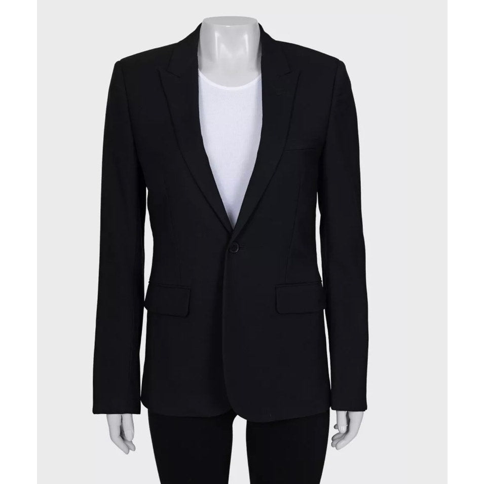 Saint Laurent Black Wool Jacket - Women's IT44/L pre-owned