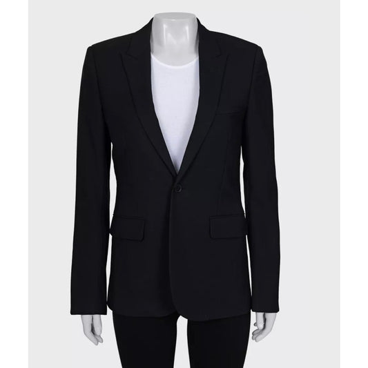 Saint Laurent Black Wool Jacket - Women's IT44/L pre-owned