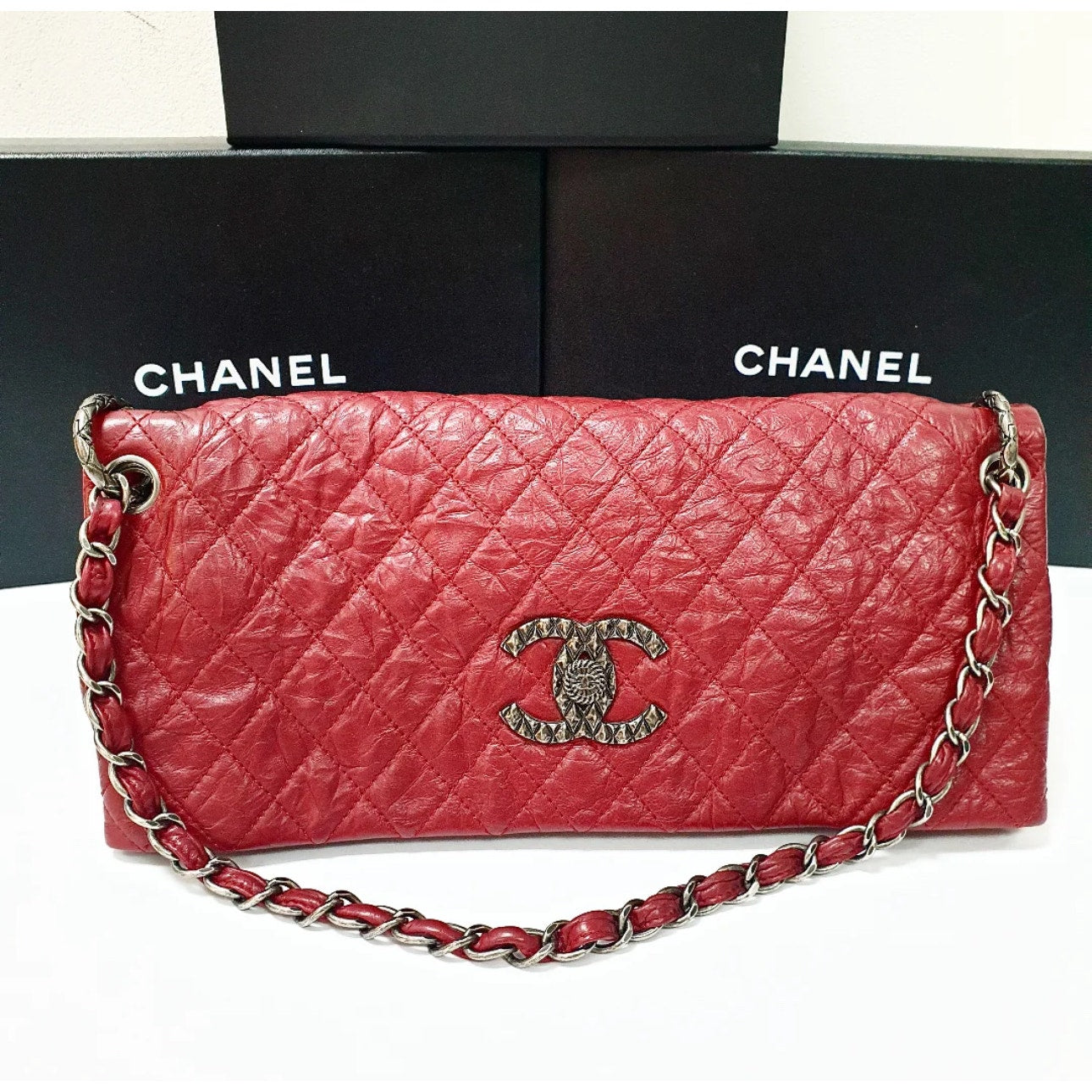 Chanel Red CC Coco Rider Flap Bag Pre-owned