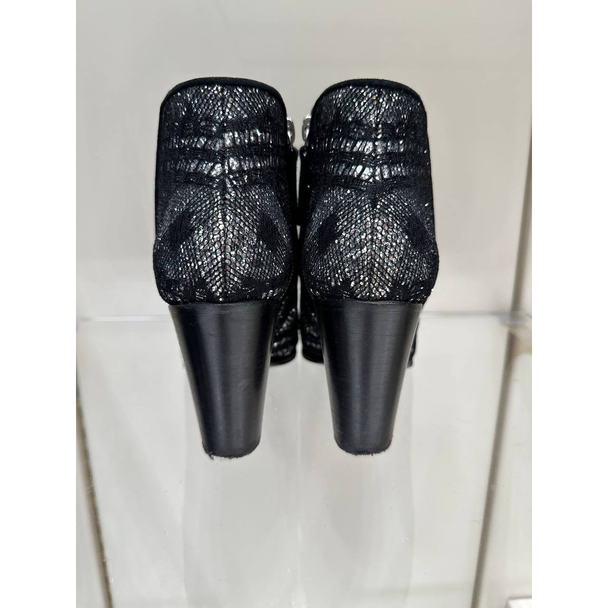 Giuseppe Zanotti Black Textured Ankle Boots Sz.36 Pre-owned