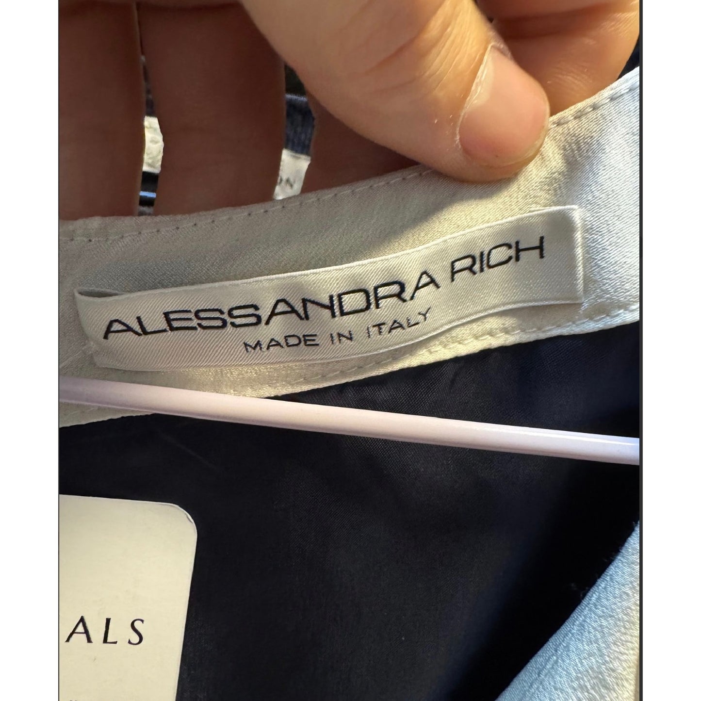 Alessandra Rich Blue Floral Silk Dress  Sz.40 Pre-owned