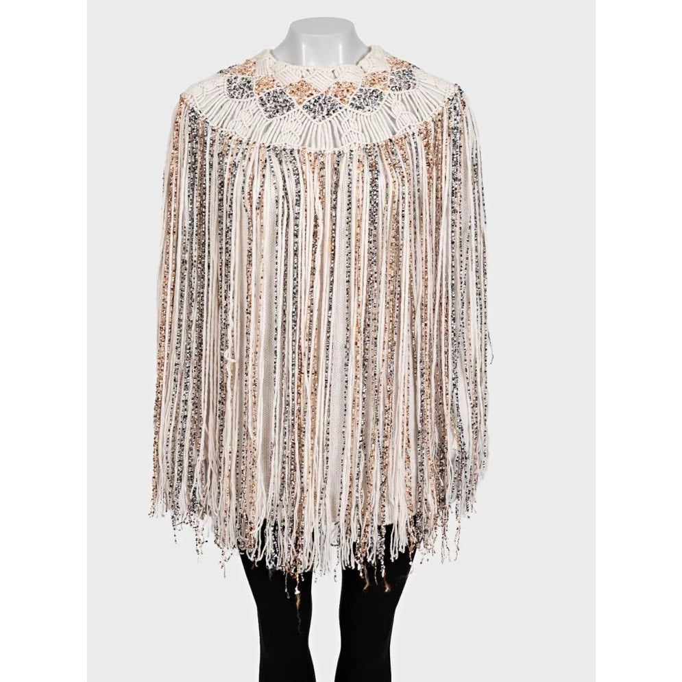 NWOT Christian Dior Beige Cashmere-Blend Sweater Sz.38 Pre-owned