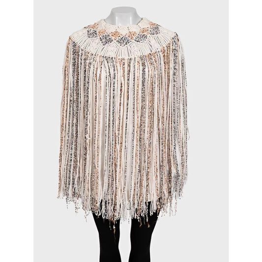 NWOT Christian Dior Beige Cashmere-Blend Sweater Sz.38 Pre-owned