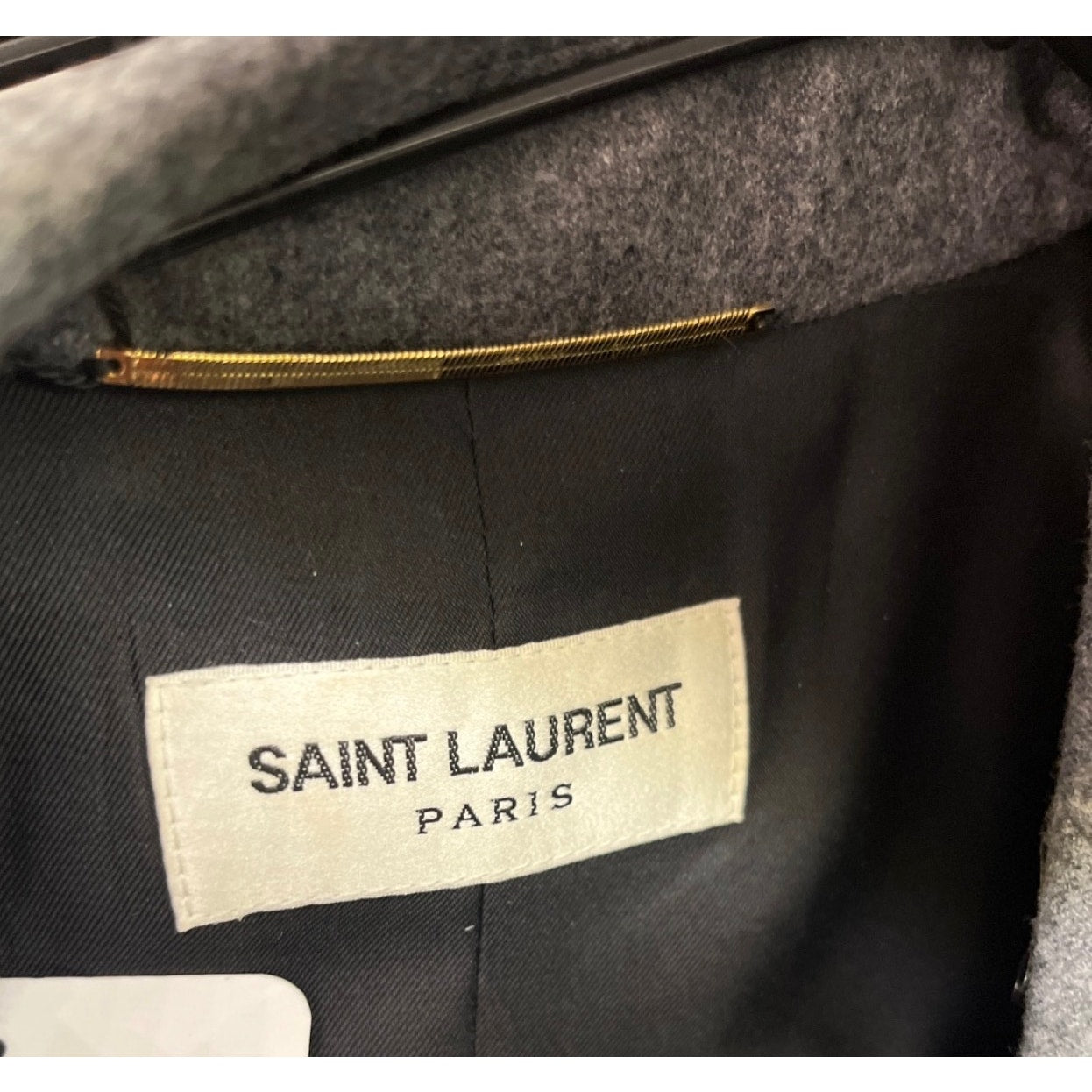 NWOT Saint Laurent Grey Wool Fitted Jacket - Size S / FR36 Pre-owned