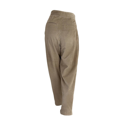 Brunello Cucinelli Beige Velvet Pants - Size 38 Pre-owned