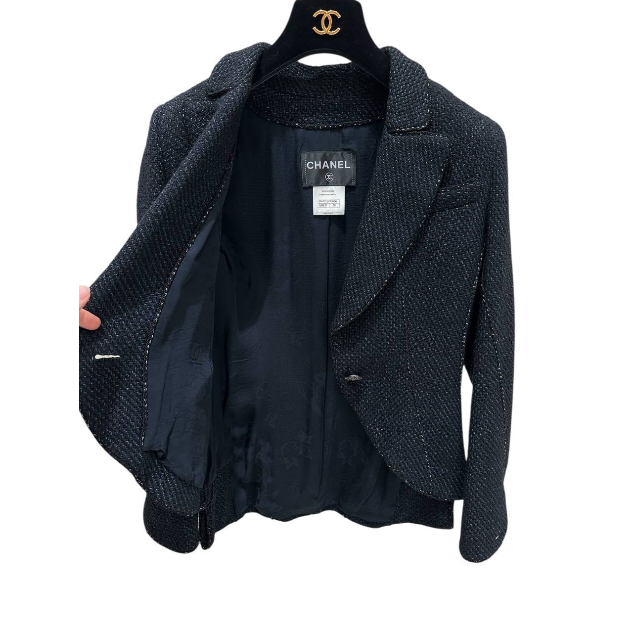 Chanel Sculptured Tweed Jacket - Size 36 Pre-owned