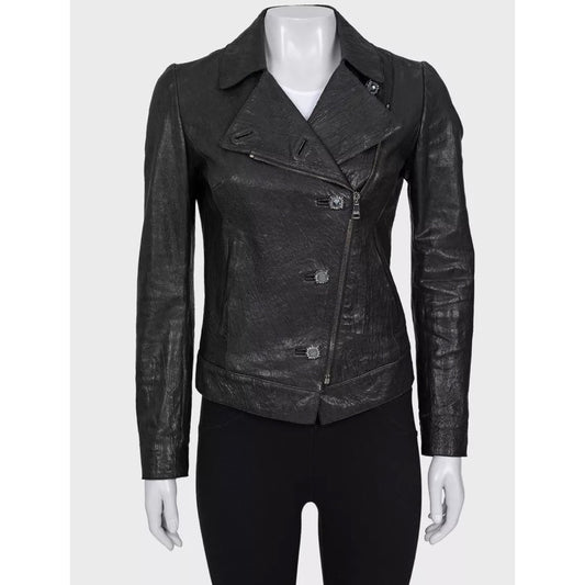 Dolce & Gabbana Black Leather Jacket EU 36 / S pre-owned