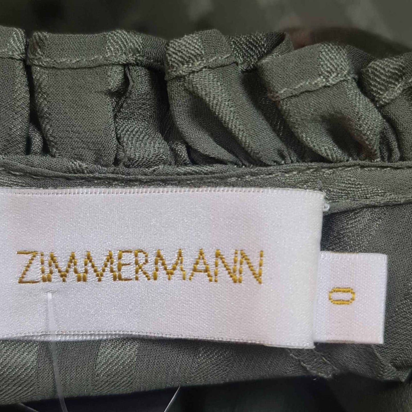 Zimmermann Cascade Ruffle Wrap Midi Dress Sz.0 Pre-owned