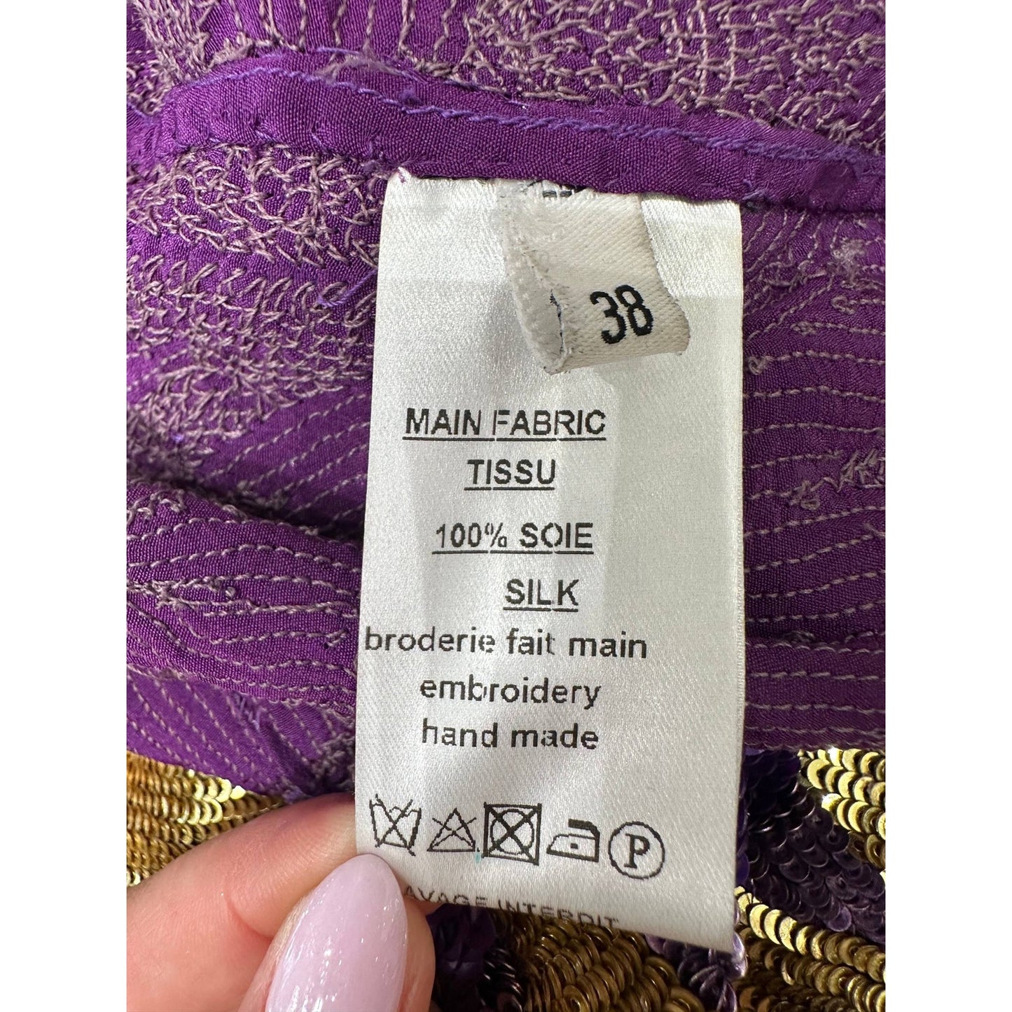 Balmain Embellished Silk Sequin Mini Dress FR 38 Pre-owned