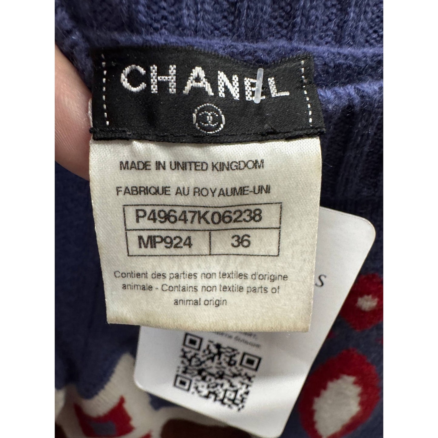 Chanel Paris–Dallas 2014 Printed Cashmere Jumper Sz.36 Pre-owned