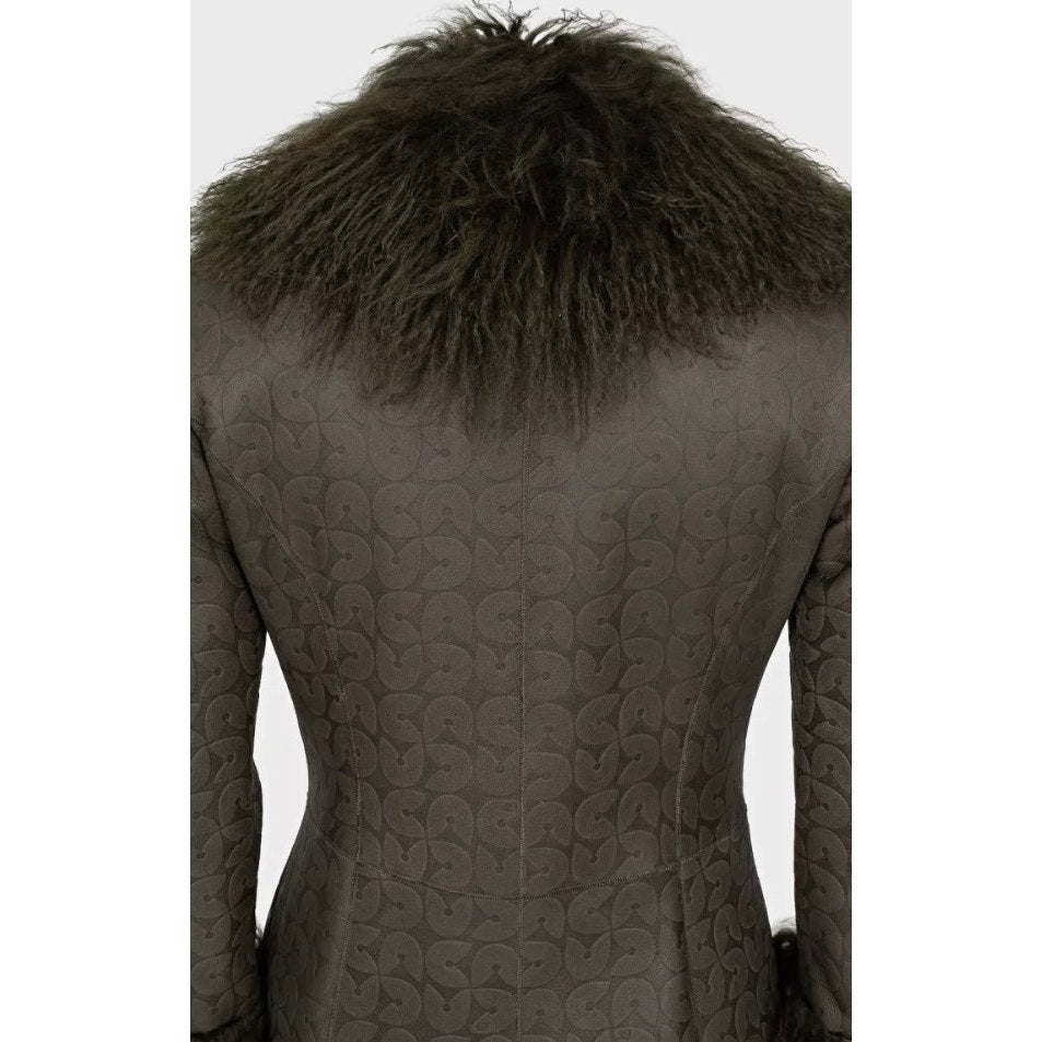 Ferre Green Shearling Coat IT42 Pre-owned