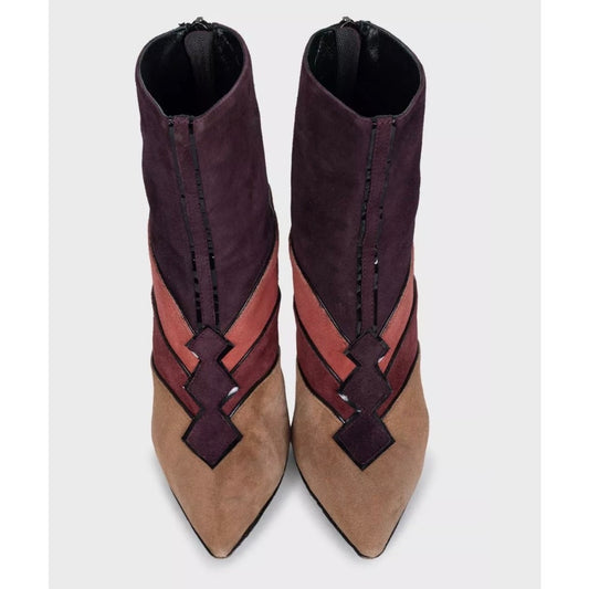 Roberto Cavalli Just Cavalli Multi-Color Suede Ankle Boots EU 40 pre-owned