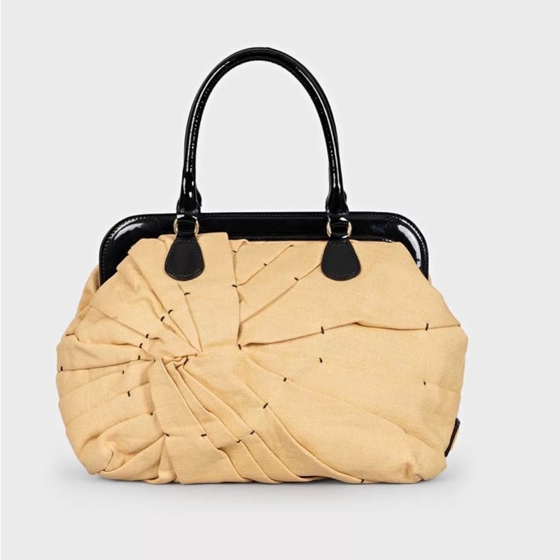 Valentino Yellow Patent Handle Tote Bag  Pre-owned