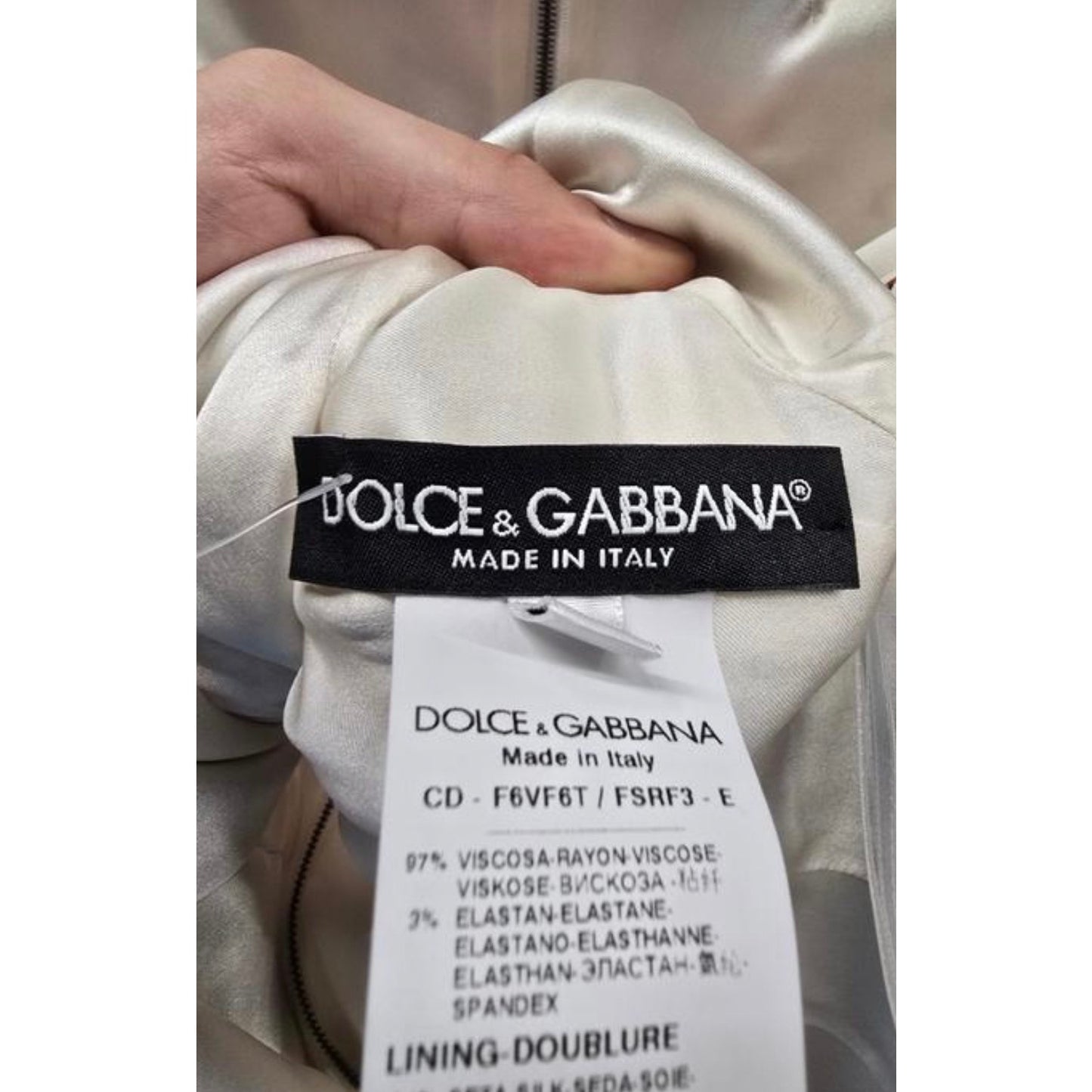 Dolce & Gabbana White Floral Sheath Dress IT 42 Pre-owned