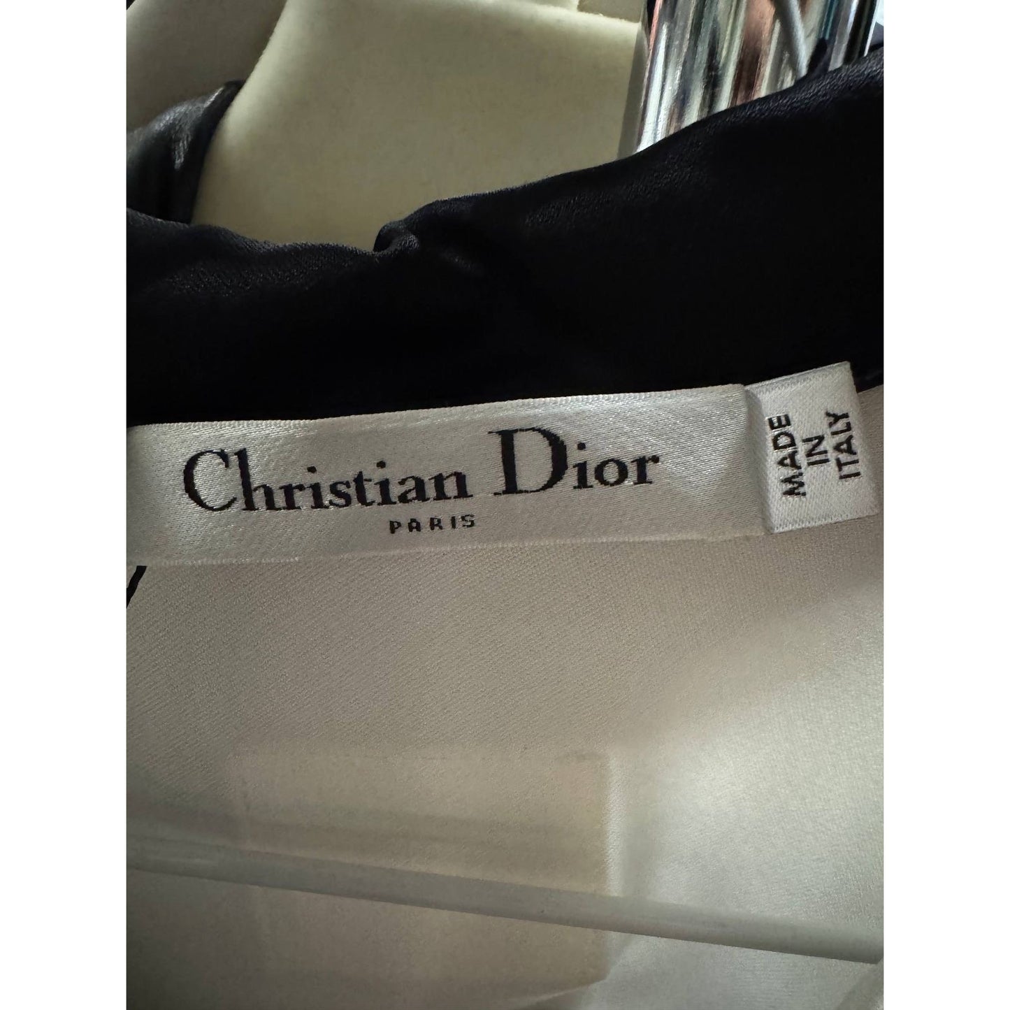 Christian Dior White Viscose Black Trim Suit - Size XS  Pre-owned