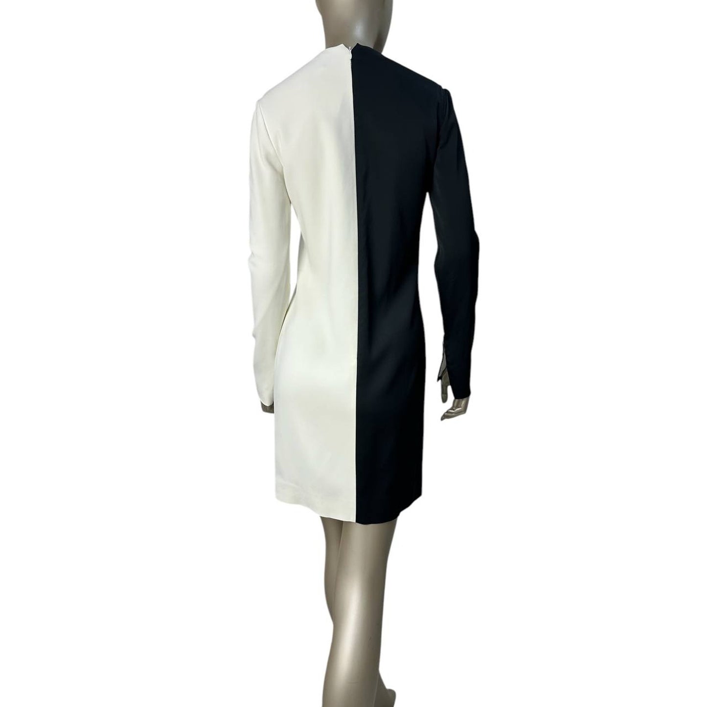 Celine Refined Black White Mini Dress Sz.40 Pre-owned