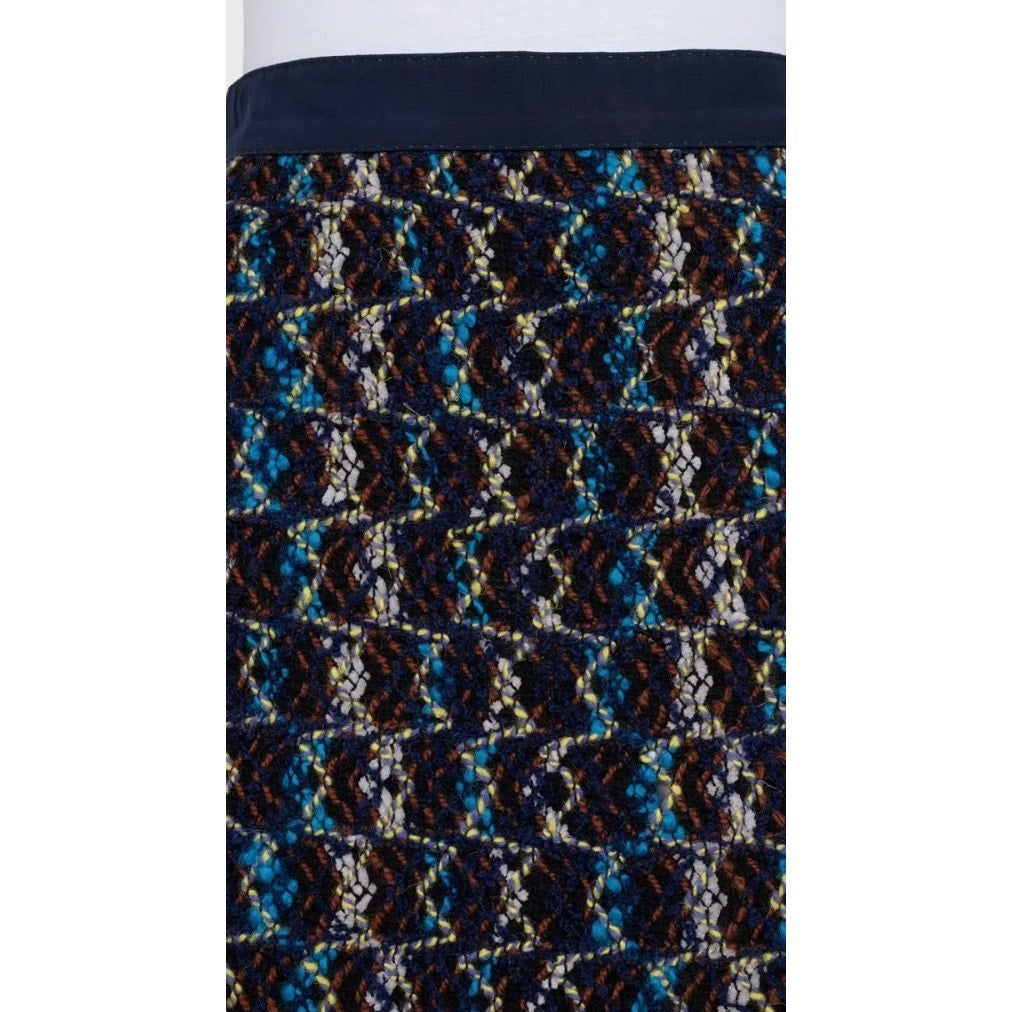 Louis Vuitton Blue Wool Midi Skirt  Sz.36 Pre-owned
