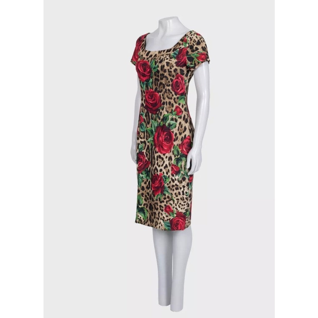 Dolce & Gabbana Floral Print Fitted Dress - Size IT44/L Pre-owned