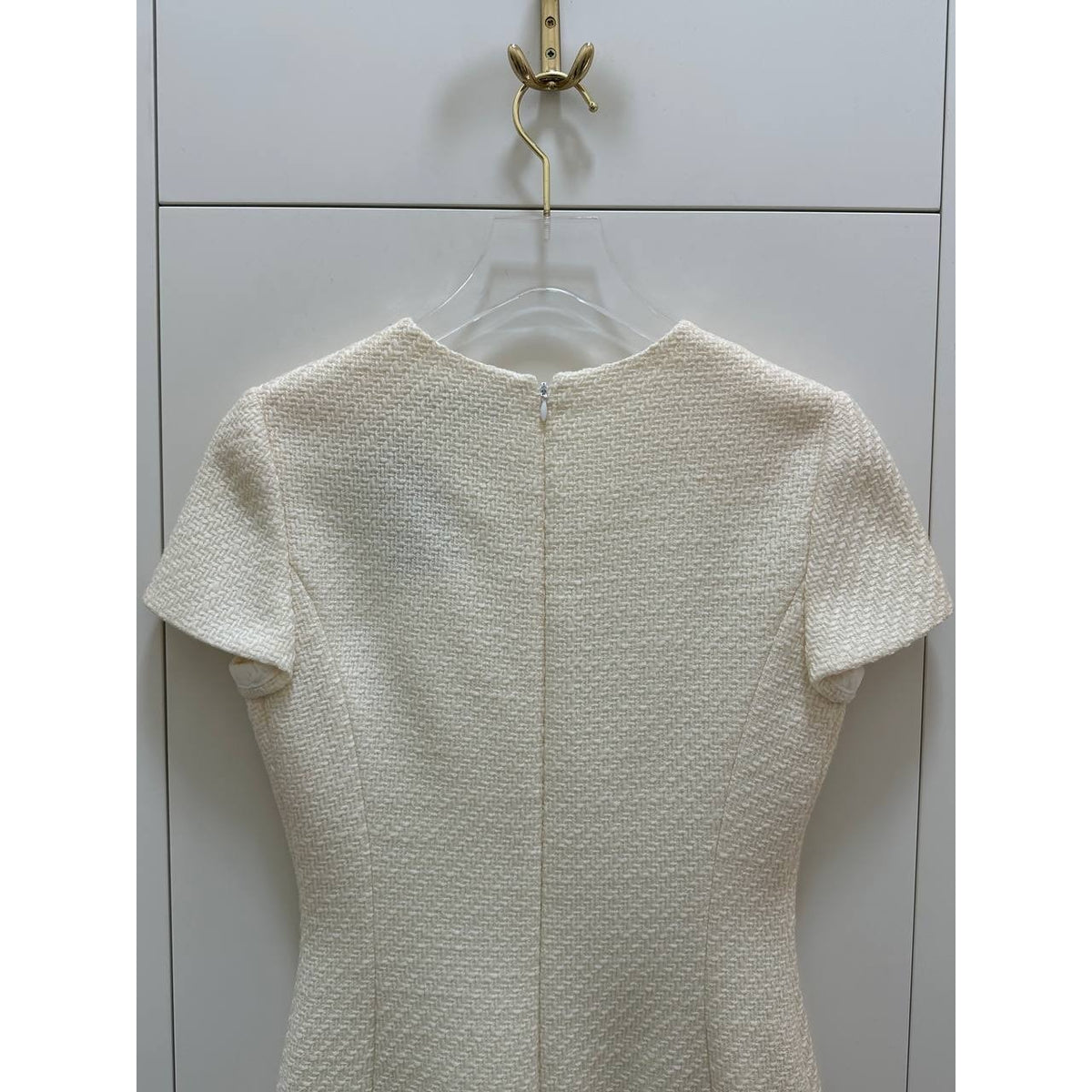 Christian Dior Ivory Wool Mini Dress Sz.38 Pre-owned