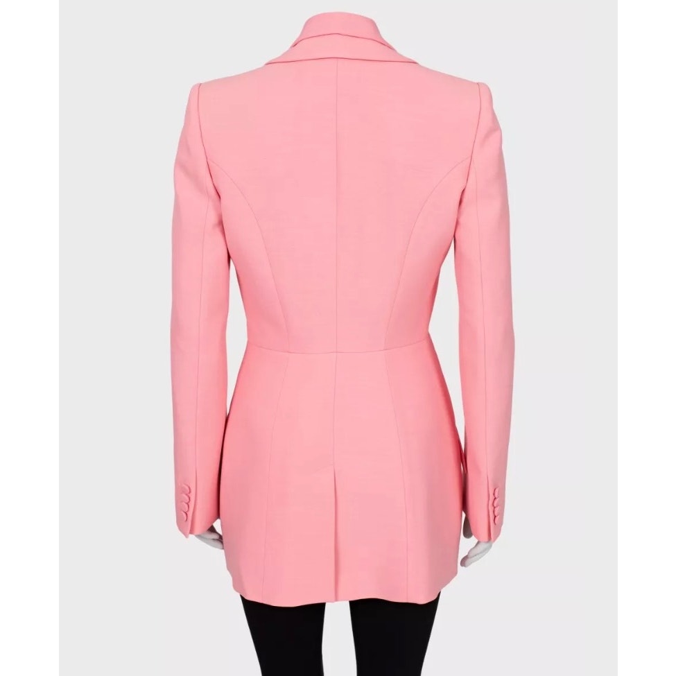 Alexander McQueen Double-Collar Pink Wool Blazer - IT42/M Pre-owned