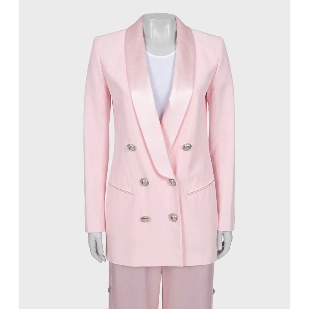 Balmain Pink Viscose  Blazer & Trousers  Suit  Sz.36 Pre-owned
