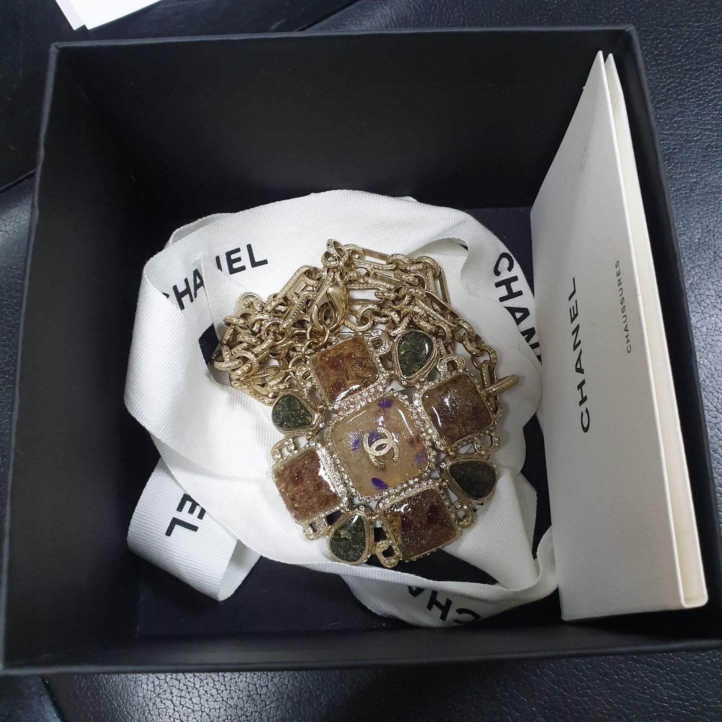 Chanel Gripoix & Strass CC Pendant Necklace Pre-Owned