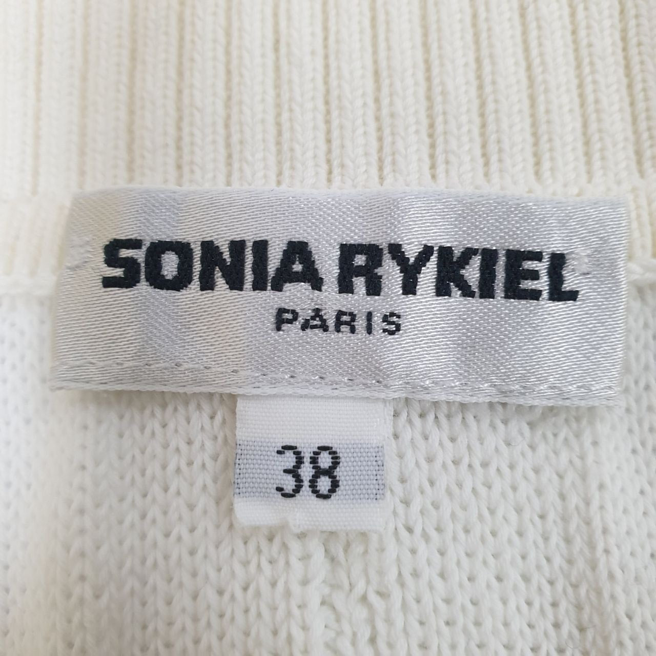 Sonia Rykiel Whight Knitted Mini Dress Sz.38 pre-owned